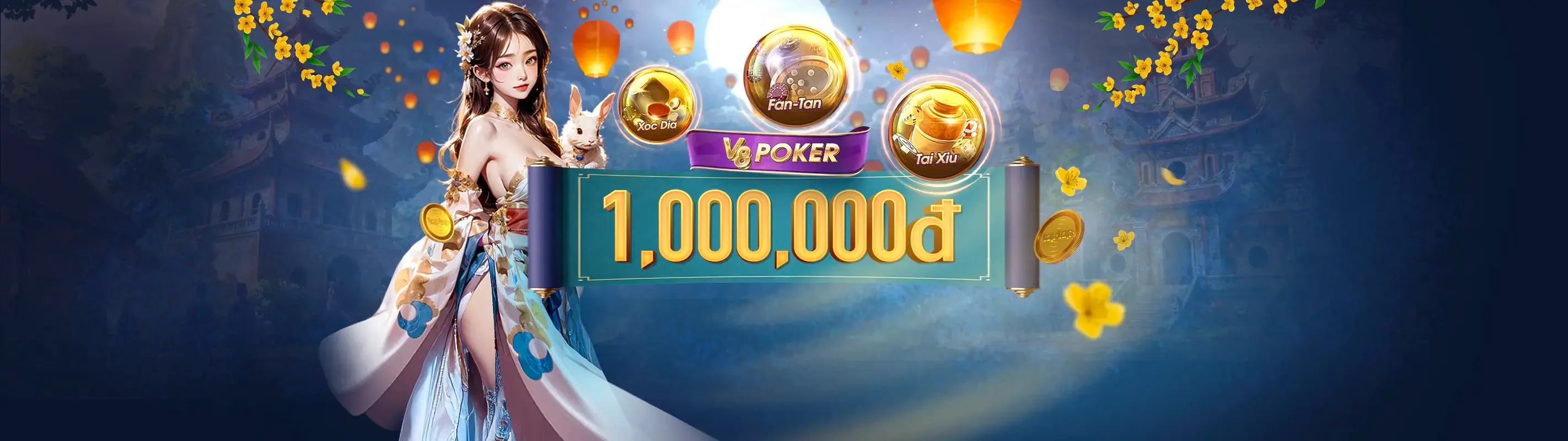 Hình ảnh banner các ưu đãi và trò chơi mới nhất của Vila88